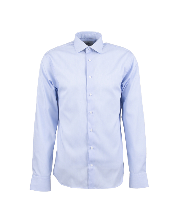 King Strykfri Blåvit Randig Skjorta