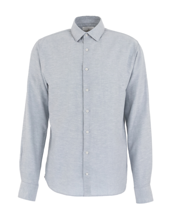 Webster Grön Grå Bomull Linneskjorta