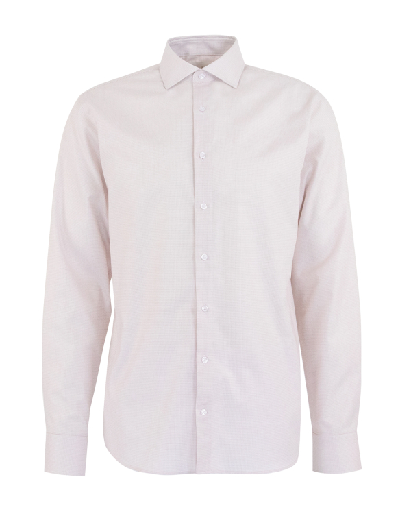 Stockholm Beige Lättstruken Twillskjorta