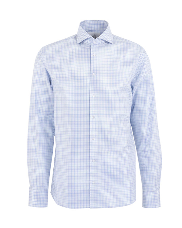 Geneva Ljusblå Lättstruken Dobbyskjorta