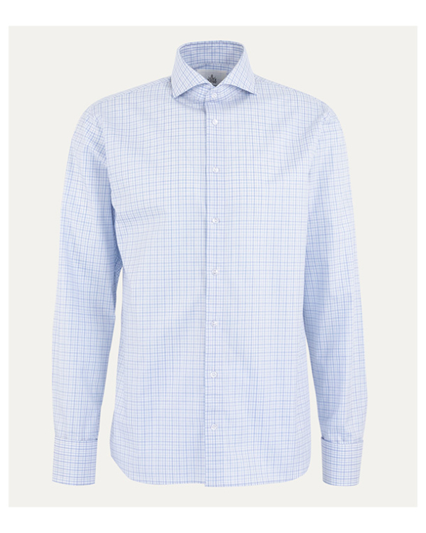 Geneva Ljusblå Lättstruken Dobbyskjorta