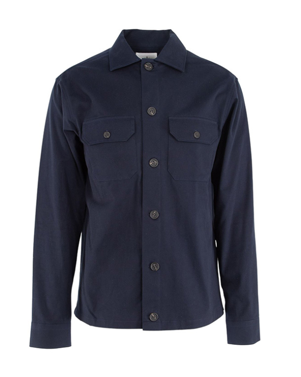 Twill Overshirt Mörkblå