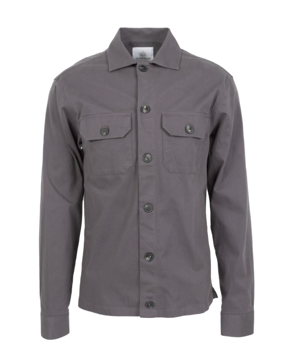 Twill Overshirt Grafitgrå