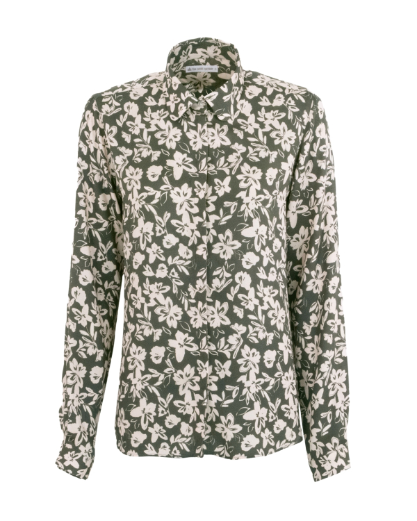 Gina Fiori Grön Blus med Blommönster