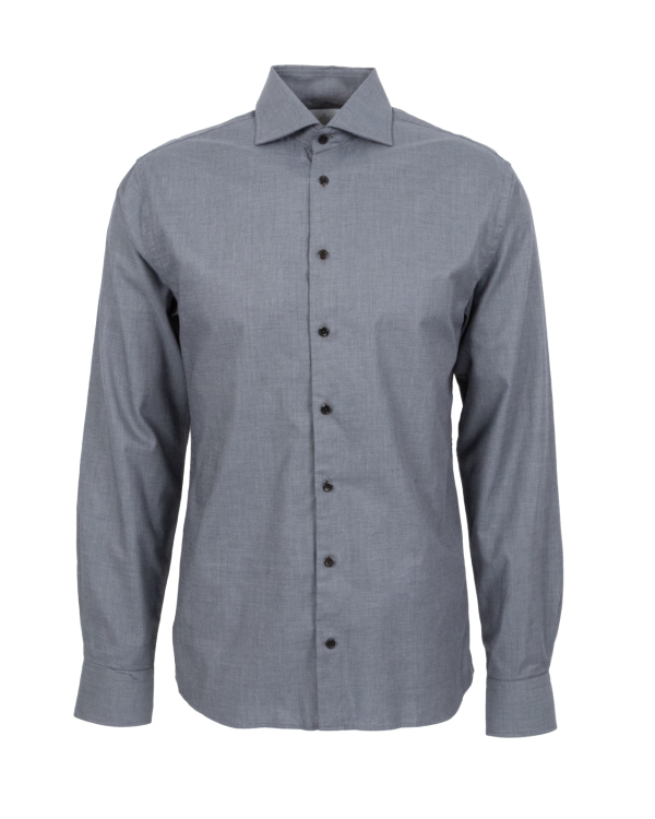 Ravenna Svart Dobbyskjorta i Ekologisk Bomull