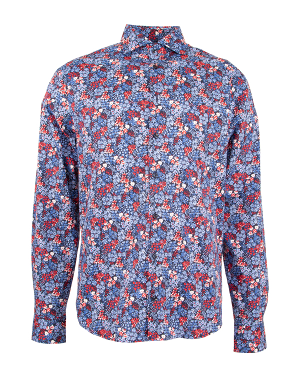 Costa Rica Blommig Poplinskjorta