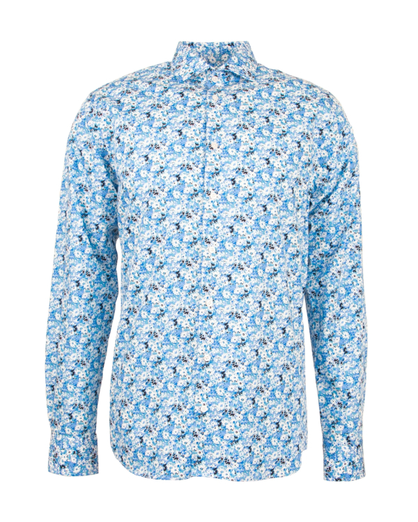 Kauai Turkos Blommönstrad Skjorta