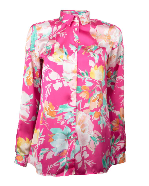 Petra Antibes Blommig Rosa Blus