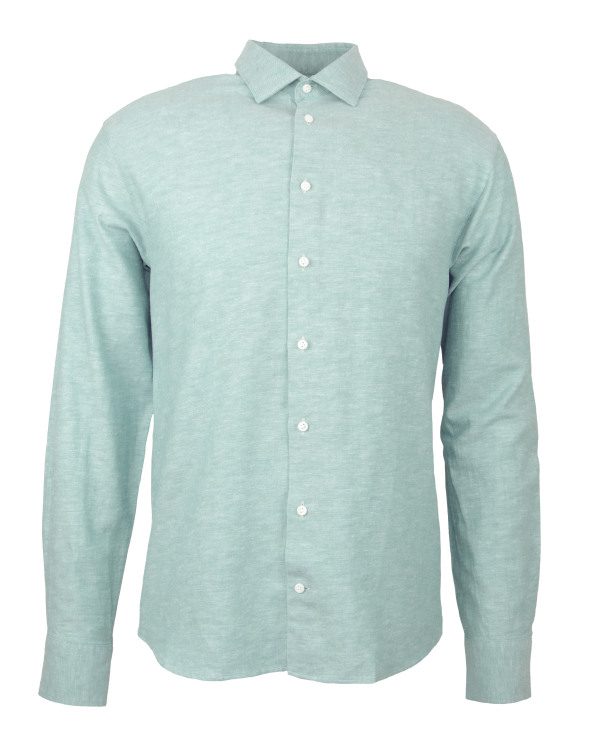 Webster Grön Bomull Linneskjorta