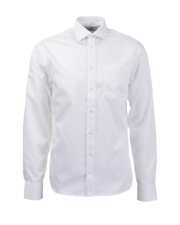Grand Twill Strykfri Pocket Vit