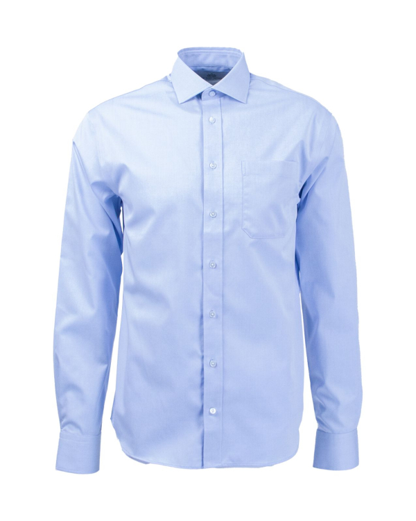 Grand Twill Strykfri Pocket Ljusblå