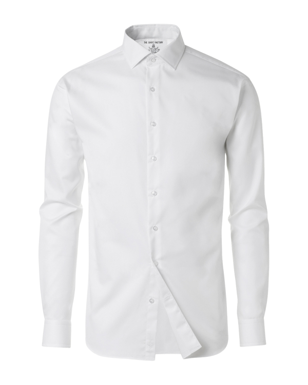 Grand Twill Strykfri Vit Skjorta