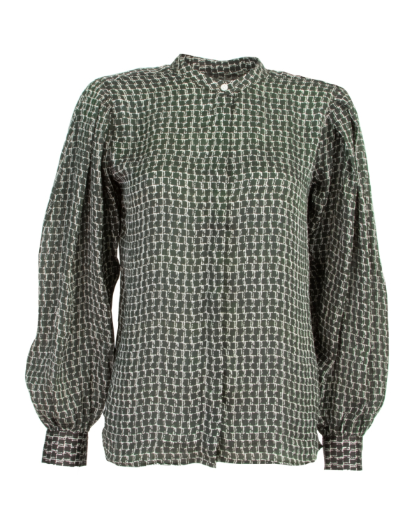 Elena Duo Checked Grön Blus