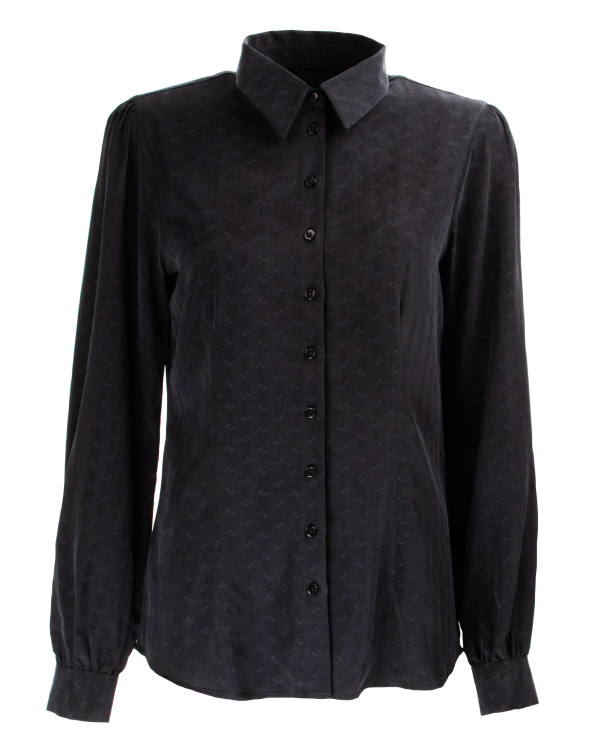 Cora Romb Svart Jacquard Blus