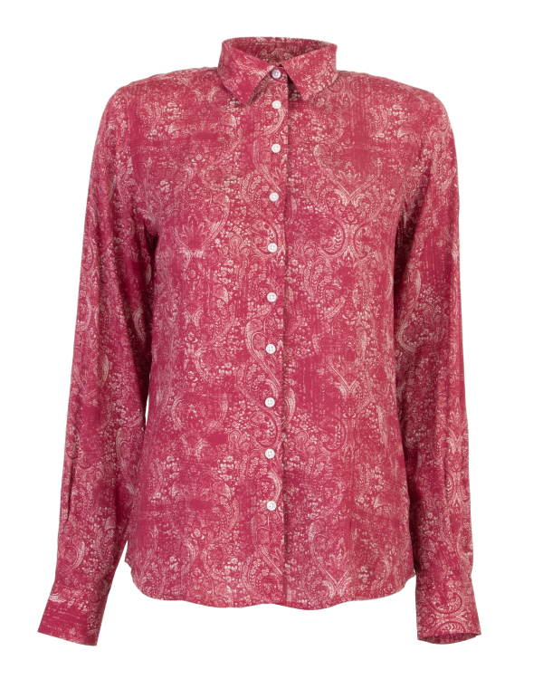 Tilde Paisley Red Flower Blus
