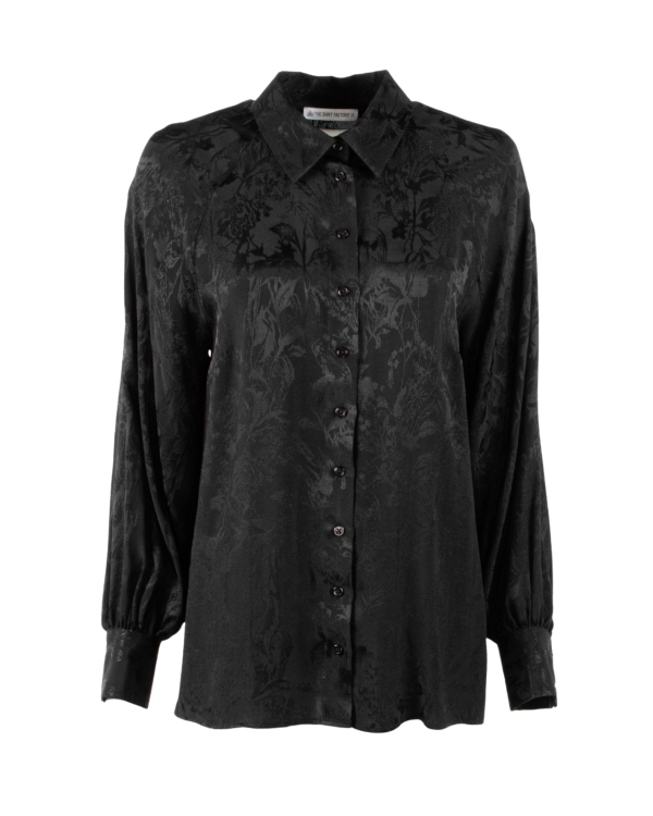 Louise Jardin Jacquard Svart Blus