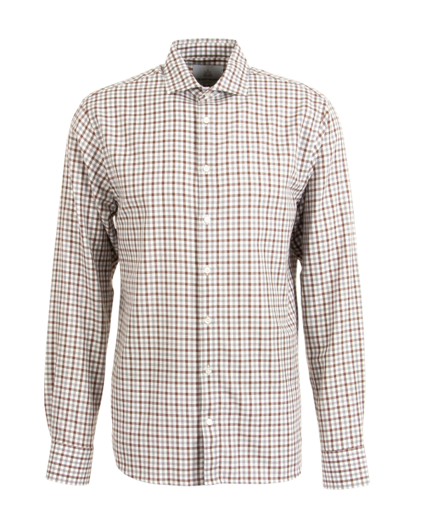 Amarante Brun Rutig Skjorta