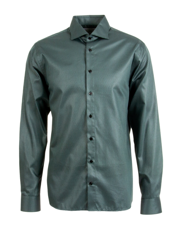 Menton Royal green Jacquard-skjorta