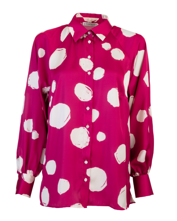 Louise Artsy Dot Cerise Blus