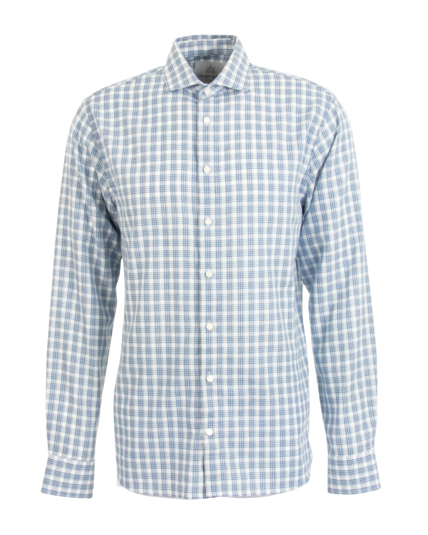 Verbier Blå Rutig Skjorta