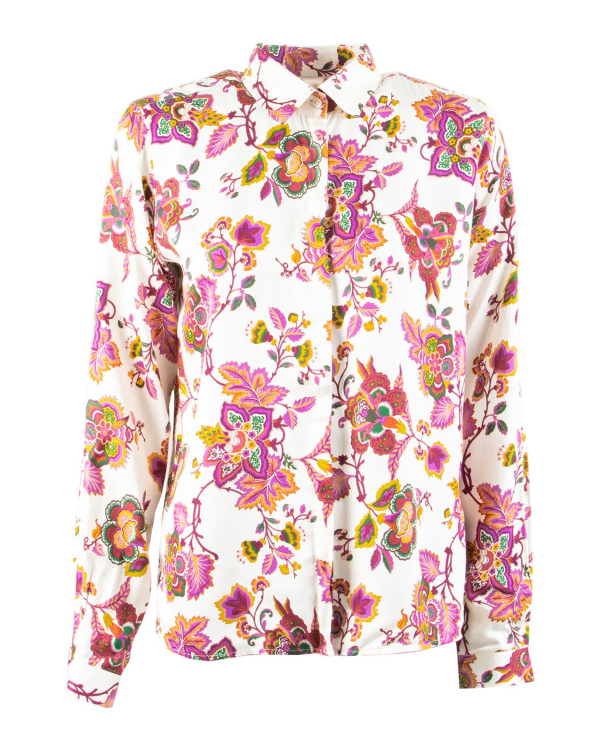 Gina Florence Vit Blommig Blus