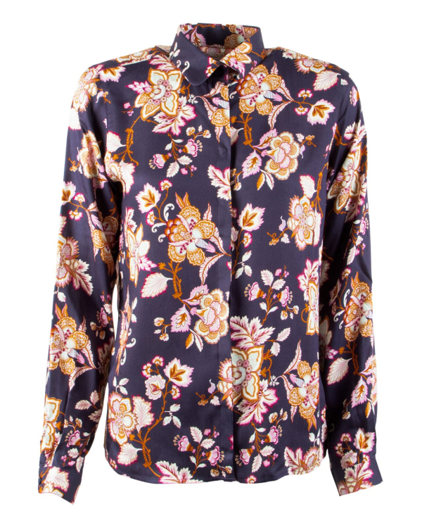 Gina Florence Blå Blommig Blus