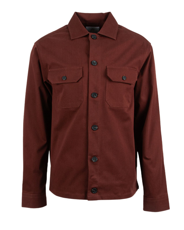 Overshirt Twill Chokladbrun