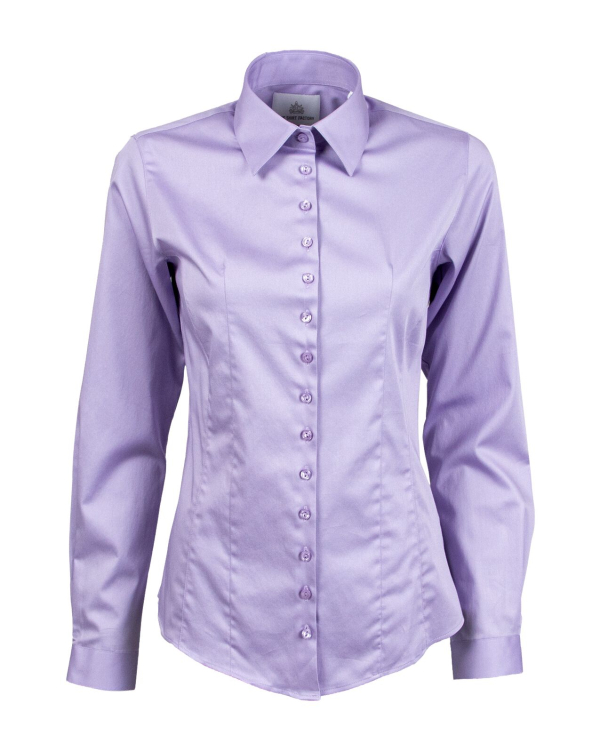 Moa Cotton Stretch Syrenlila Skjorta