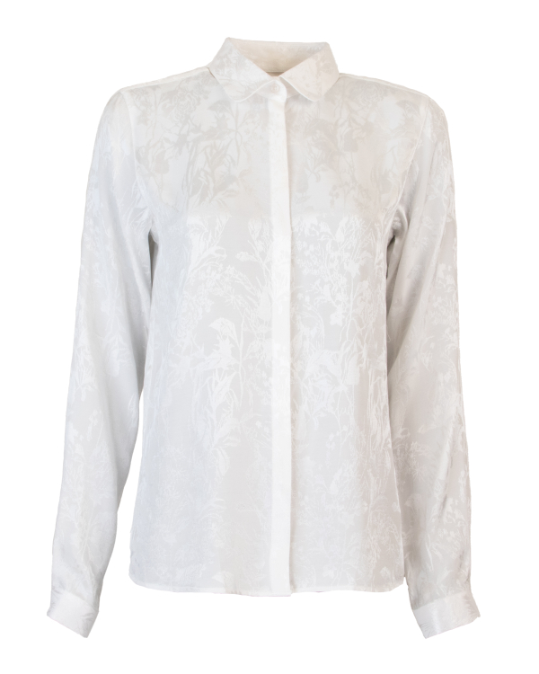 Gina Jardin Jacquard Vit Blus