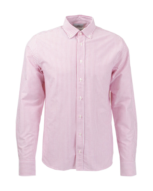 Preppy Oxford Stripe Hallonrosa Skjorta