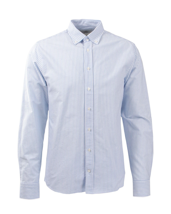 Preppy Oxford Stripe Ljusblå Skjorta
