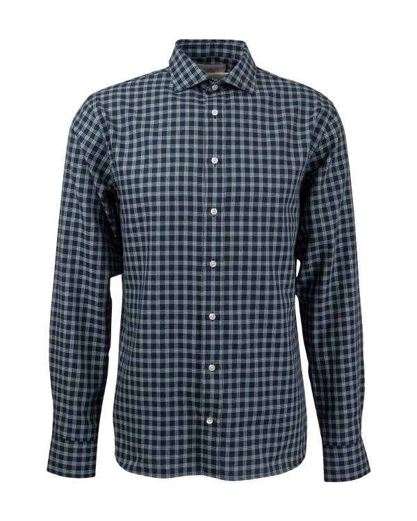 Andes Check Mörkblå Skjorta