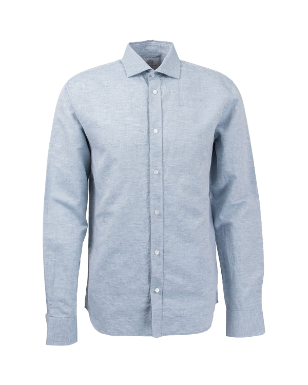 Como Blågrön Linneskjorta