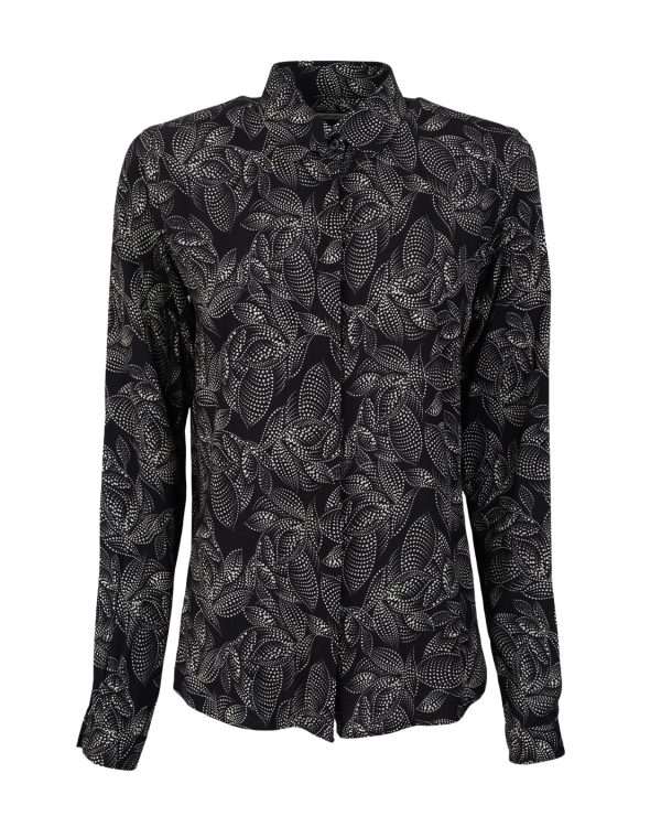 Gina Floral Swirl Svart Blus