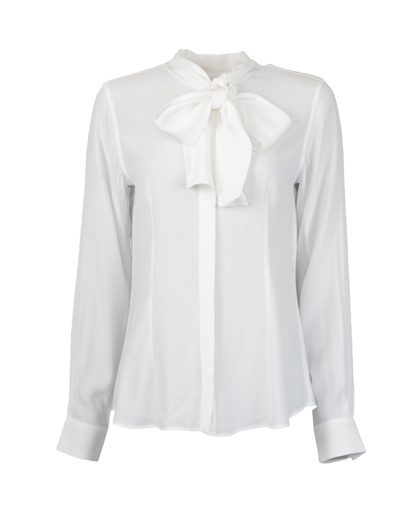 Karin Verona Vit Knytblus