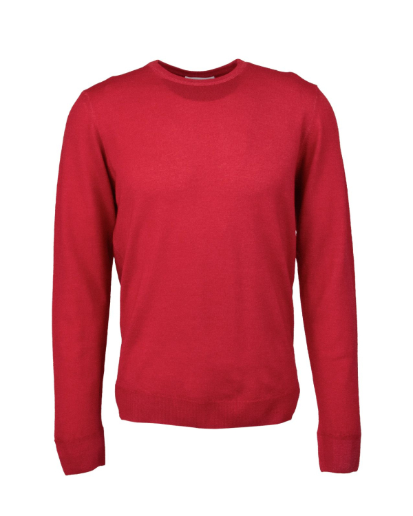 Merino Knit Crewneck Röd