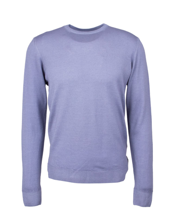 Merino Knit Crewneck Stålblå