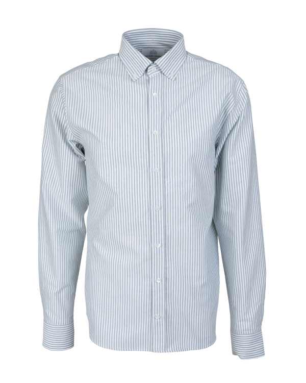 Preppy Stripe Grön Oxford Skjorta