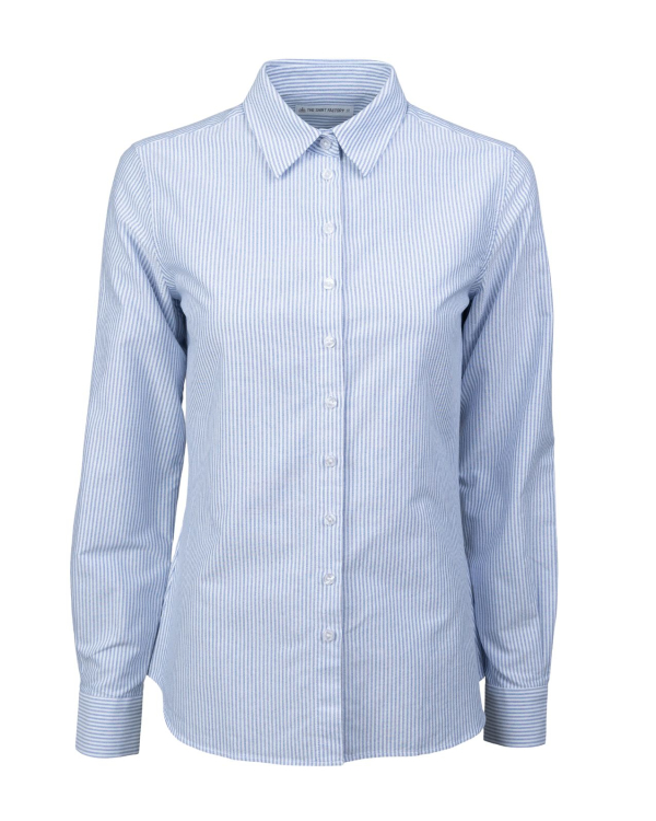 Tilde Preppy Stripe Blå Oxfordskjorta