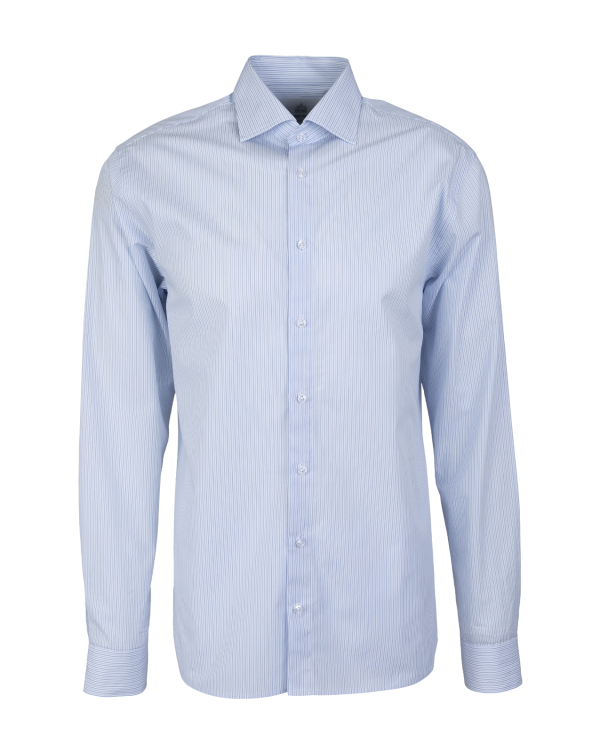 Mayfair Stripe Vit Poplinskjorta