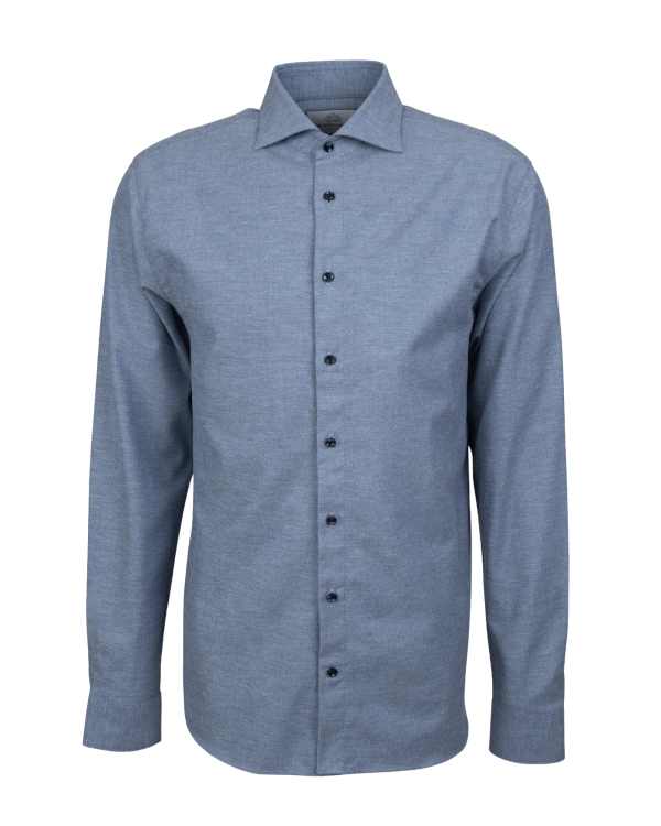 Dawson Twill Melange Blå Skjorta