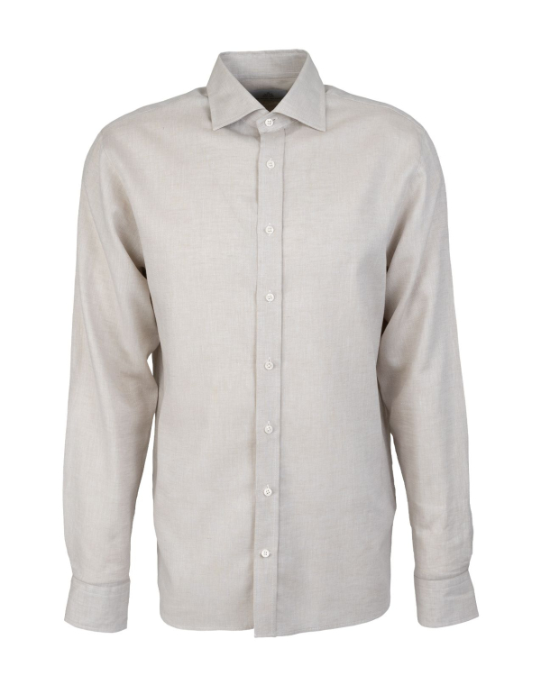 Preston Dobby Ljusbeige Linneskjorta