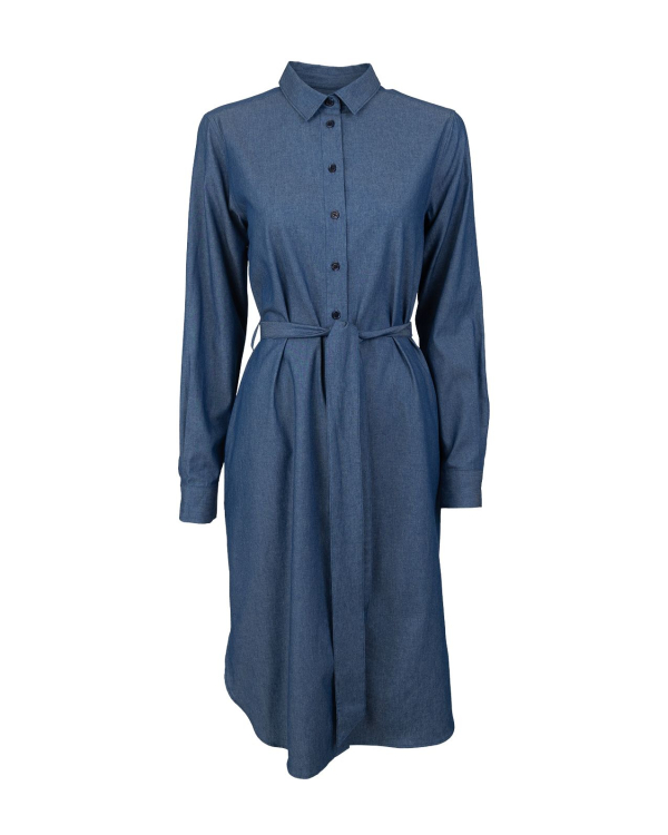 Ella Long Pharelle Denimblå Klänning