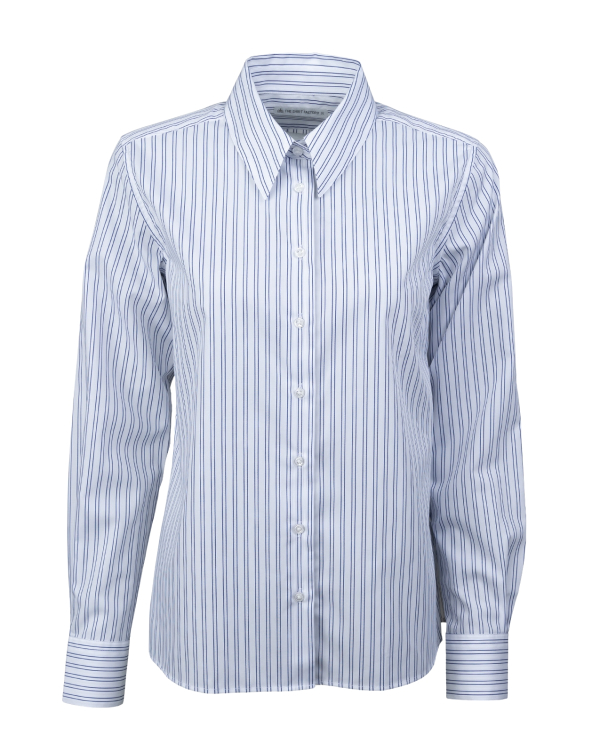 Victoria Glacial Blå-Vit Randig Skjorta