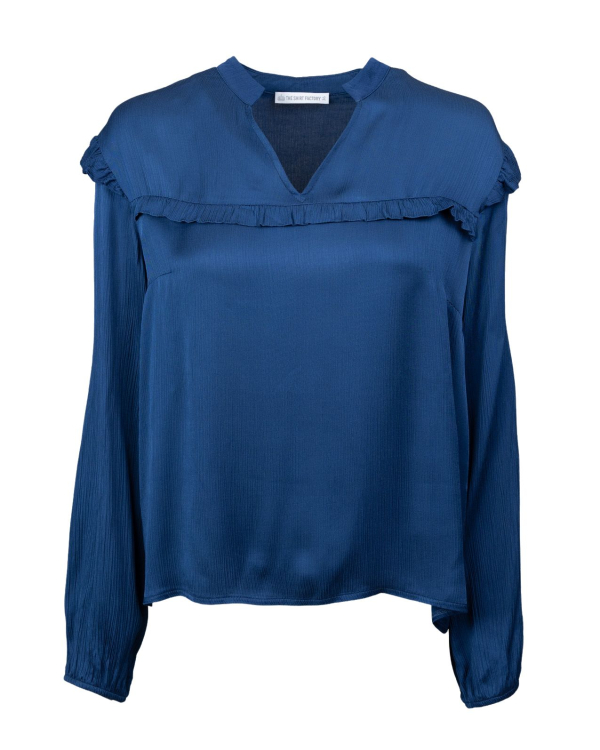Ann Elegance Royal Blue Blus