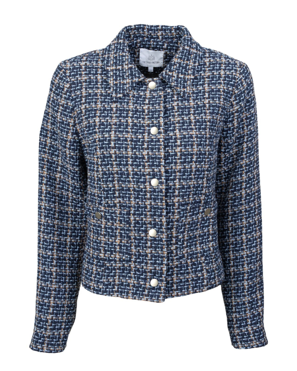 Eleanor Boucle Jacket Blå