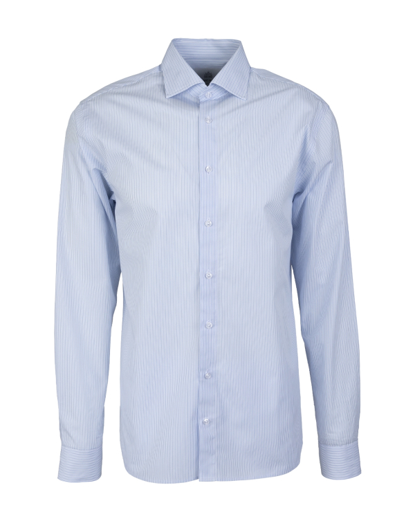 Mayfair Stripe Vit Poplinskjorta