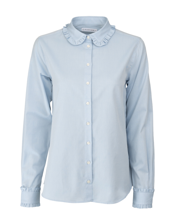 Chloe Frill Soft Twill Ljusblå