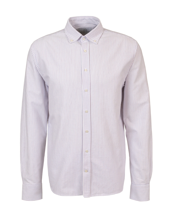 Harbour Stripe Oxford Vit Röd Skjorta