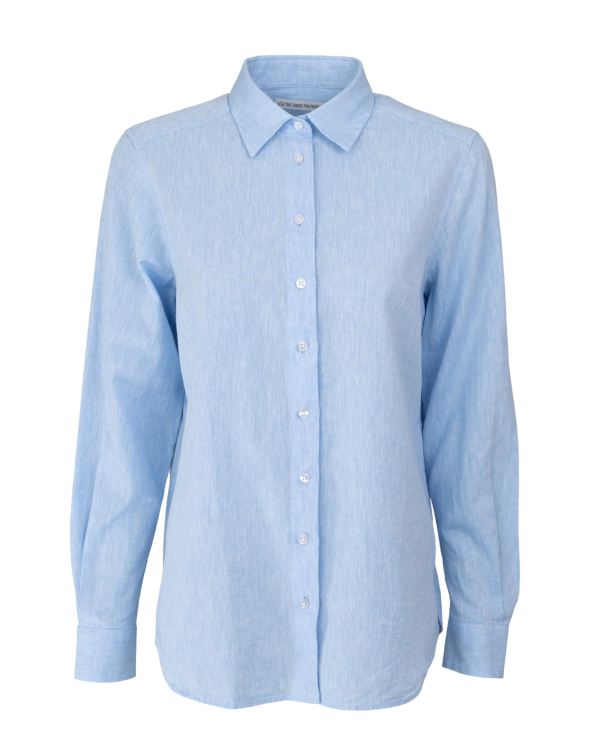Ellie Sorrento Ljusblå Linneskjorta